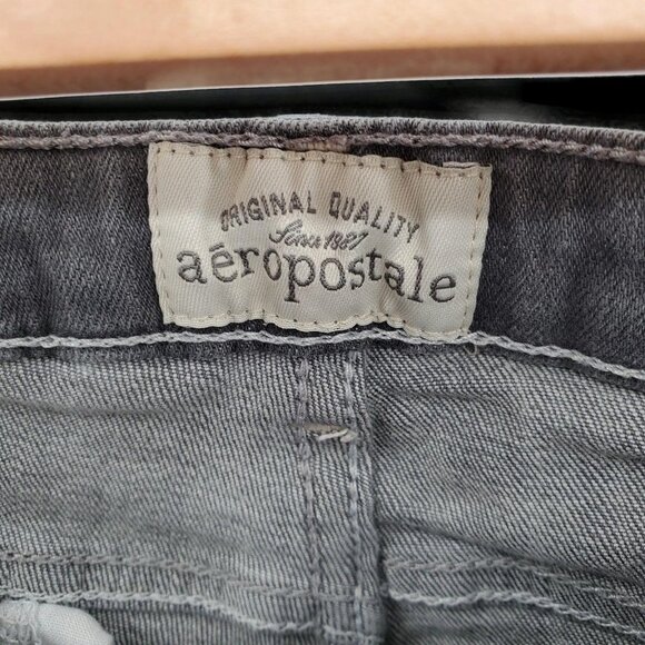 Aeropostale Womens Ashley Ultra Skinny Low Rise Jeans Size 5/6 Regular Gray - Picture 7 of 13